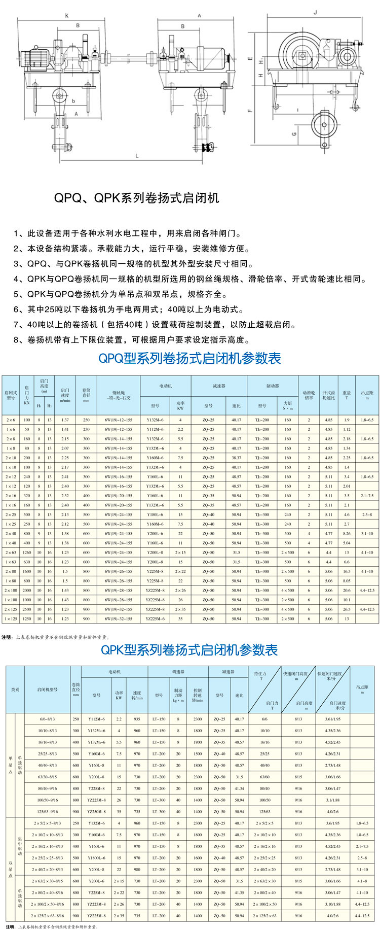 QPQ、QPK系列卷揚(yáng)式啟閉機(jī)